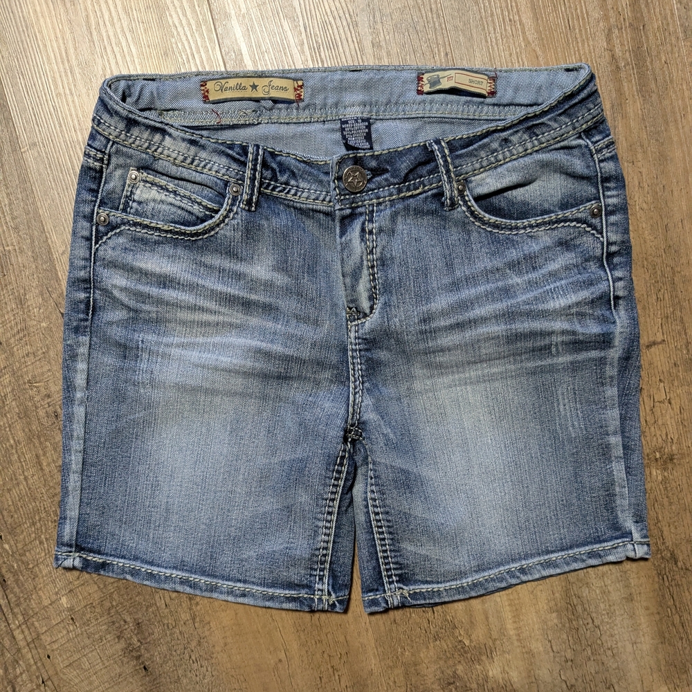 Vanilla Star Casual Blue Jean Shorts for Women